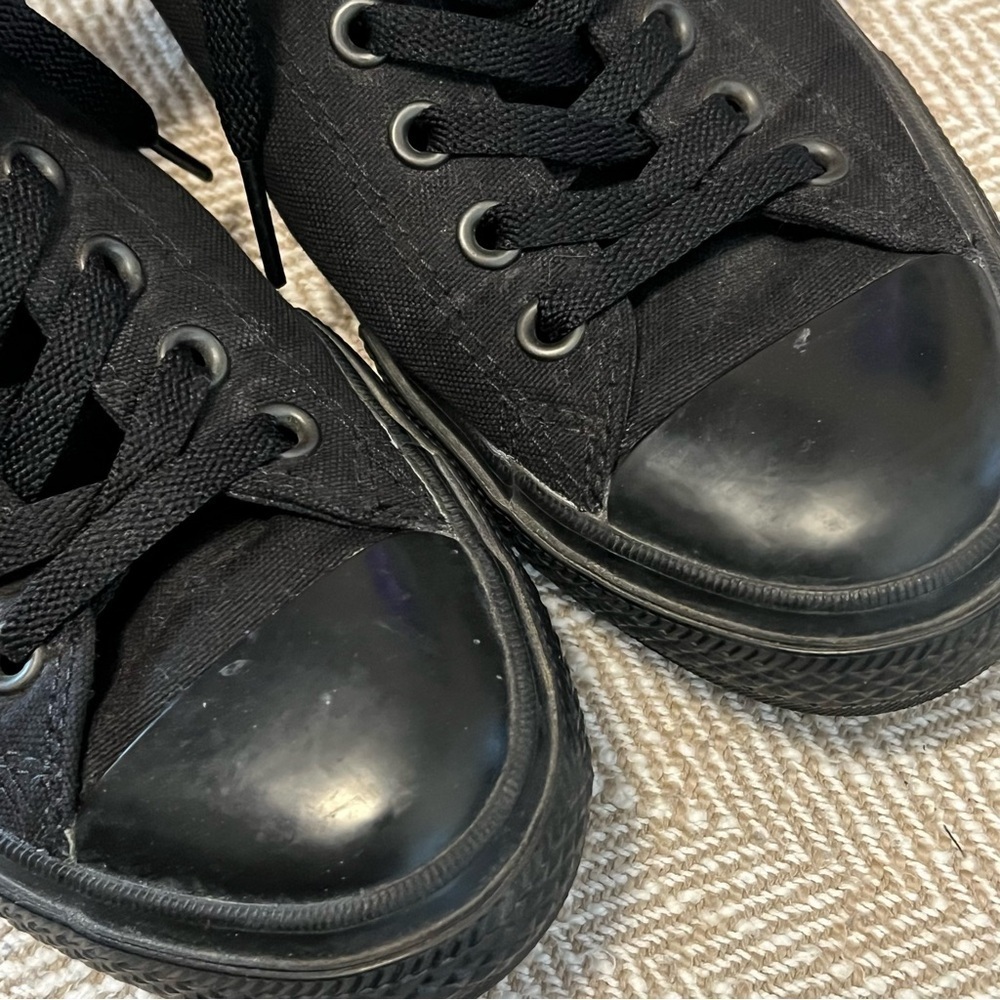 Converse Mens Chuck Taylor All Star Black Mono Sneaker - Picture 2 of 6